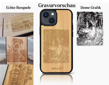 INDIVIDUELL iPhone 13 Mini Bambus-Kunststoff